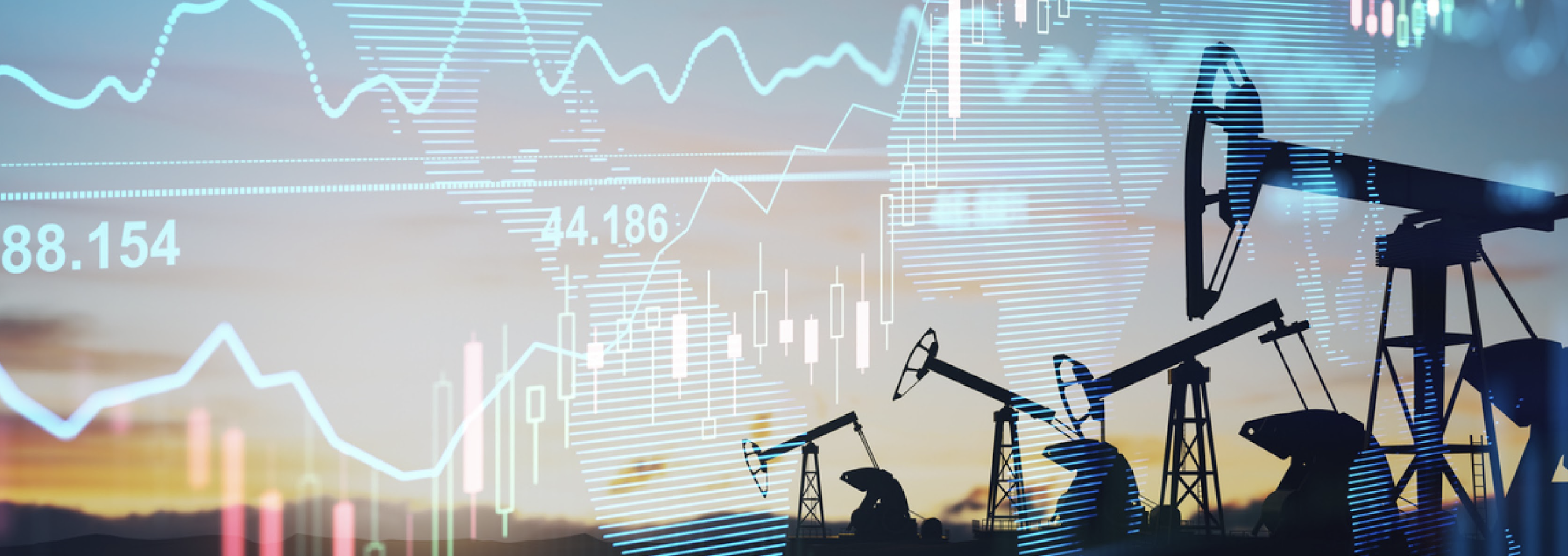 Image - stock index and oil wells