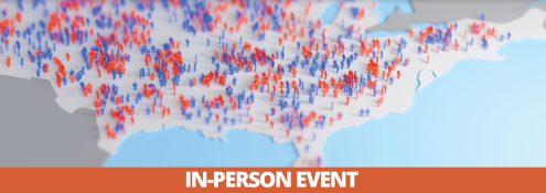 Image - map of United States with red and blue pins