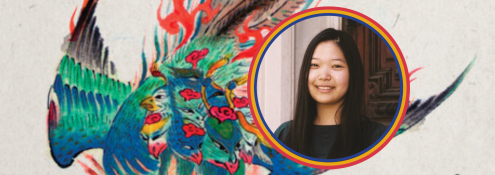 Image - K-Ming Chang plus background detail from cover of Gods of Want