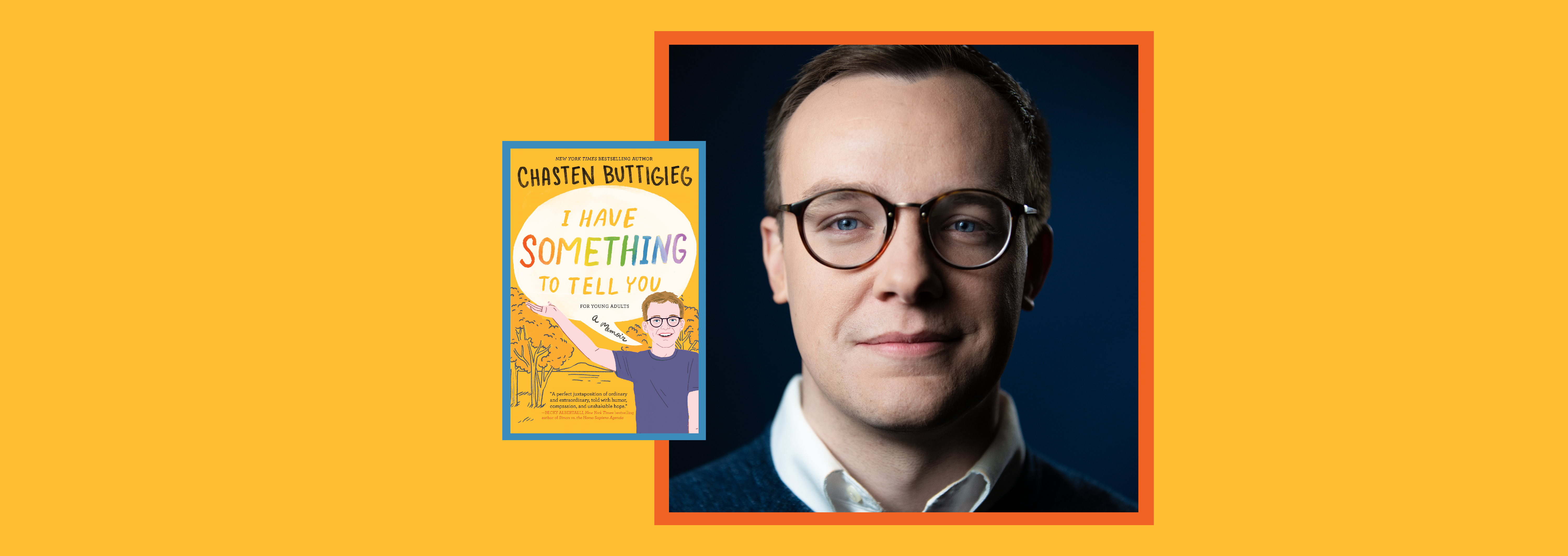 Image - speaker photo plus book cover