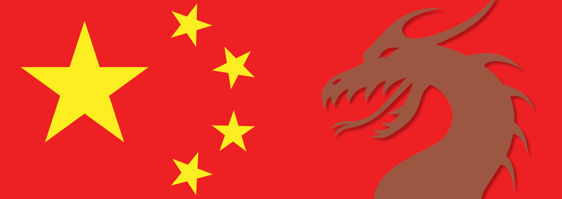 Image - China flag and dragon