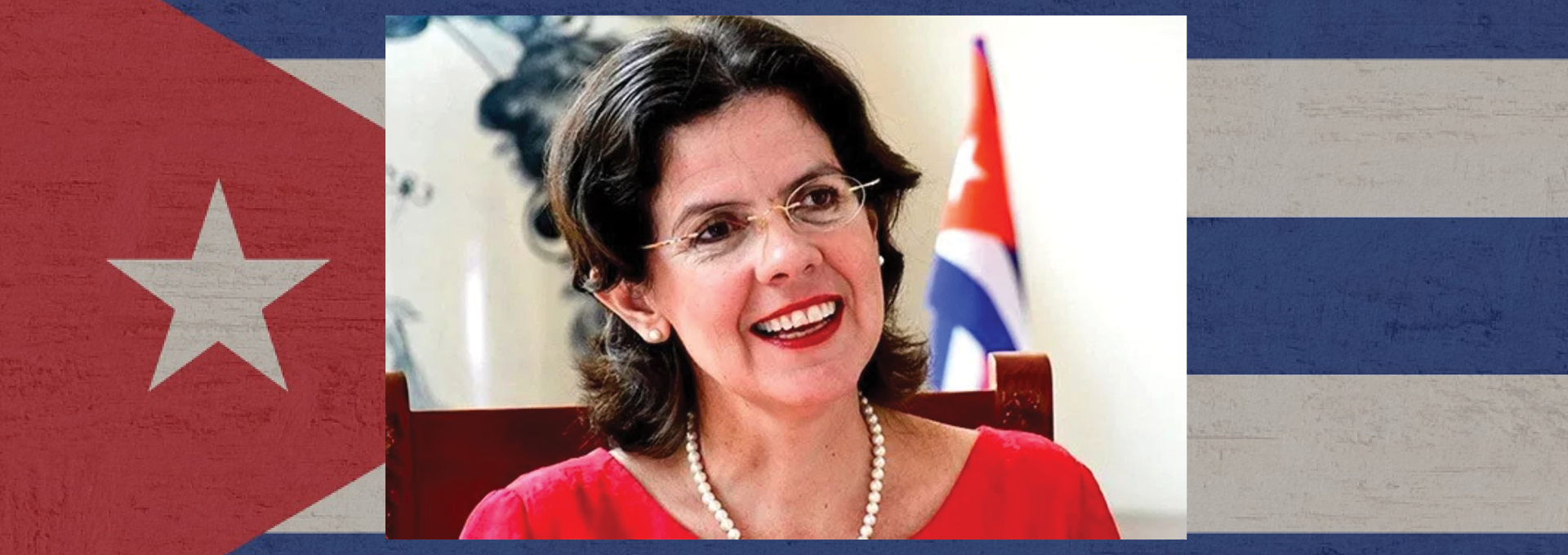 Image - Lianys Torres Rivera and Cuban flag