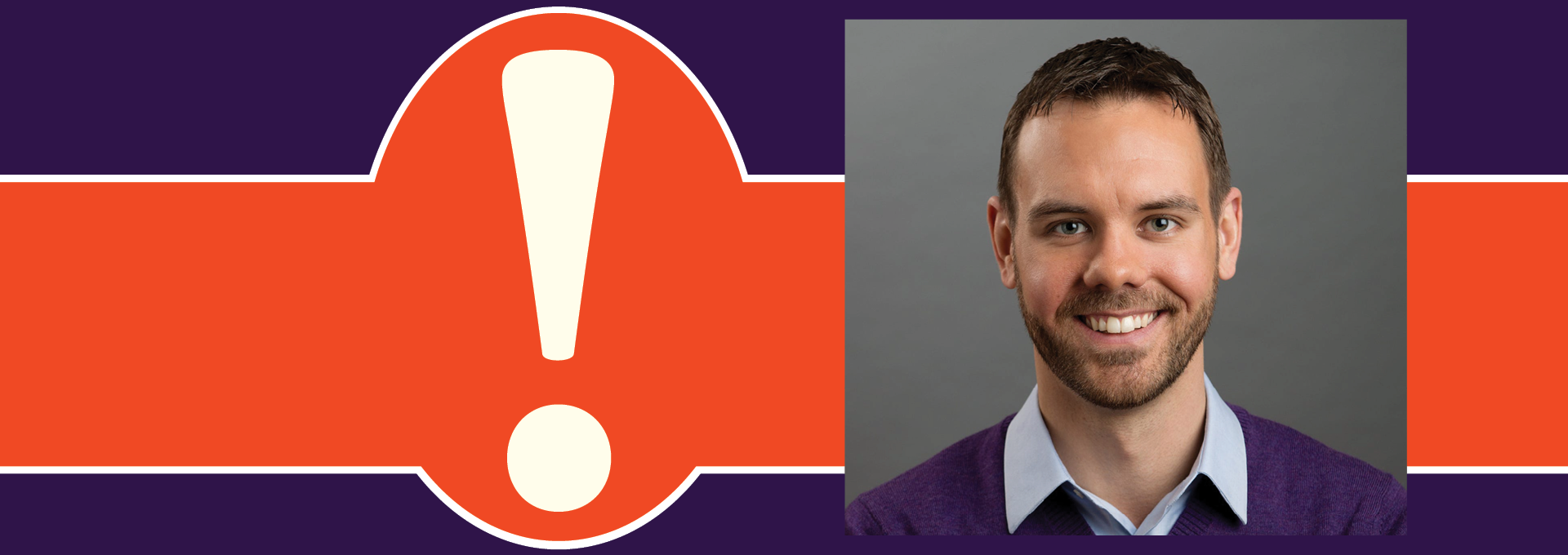 Image - the speaker and illustration of detail from his book cover