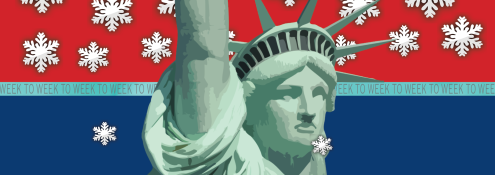 Image - Statue of Liberty and snowflakes