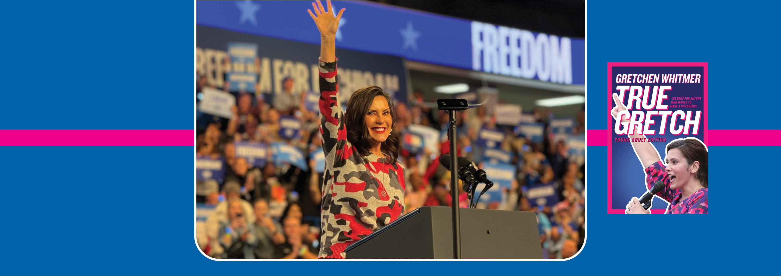 Image - the speaker and her book cover