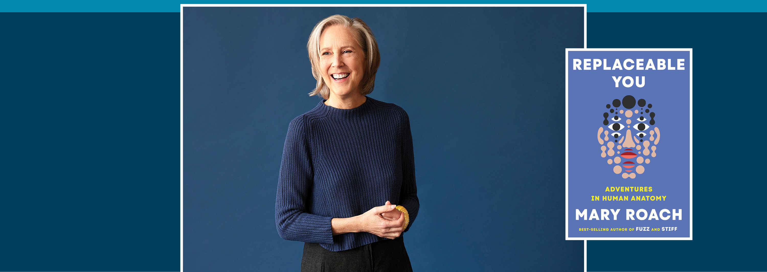 Image - Mary Roach and her book cover