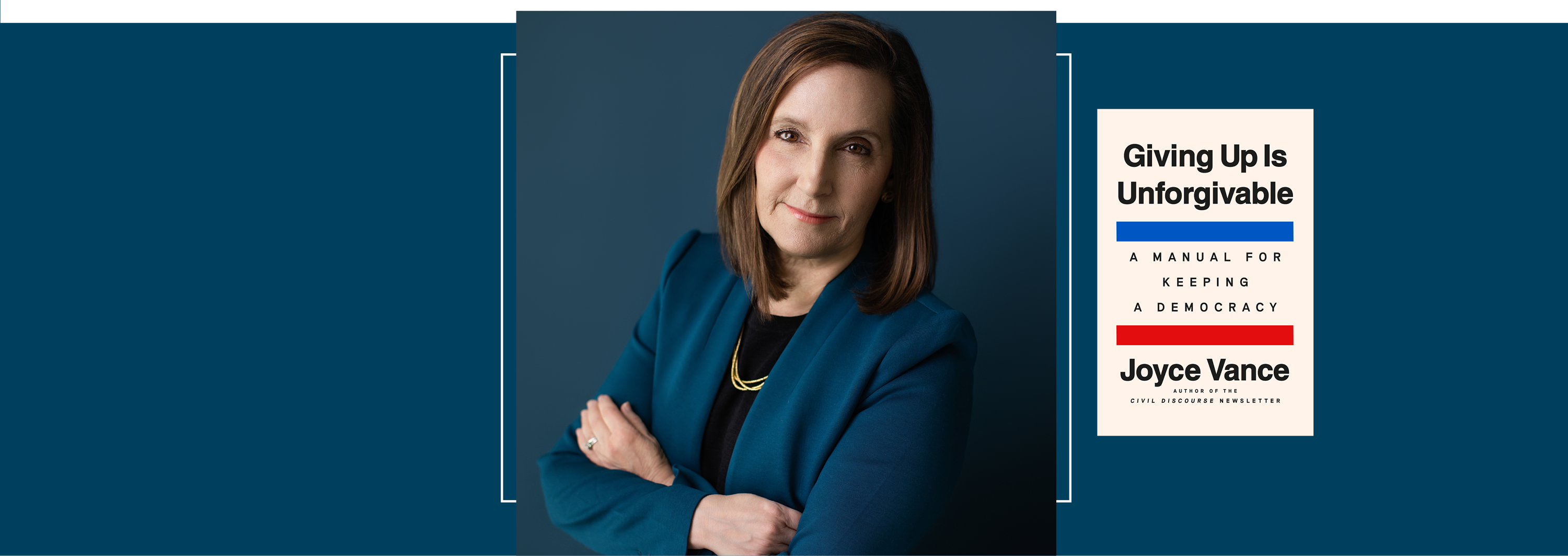 Image - the speaker and her book cover