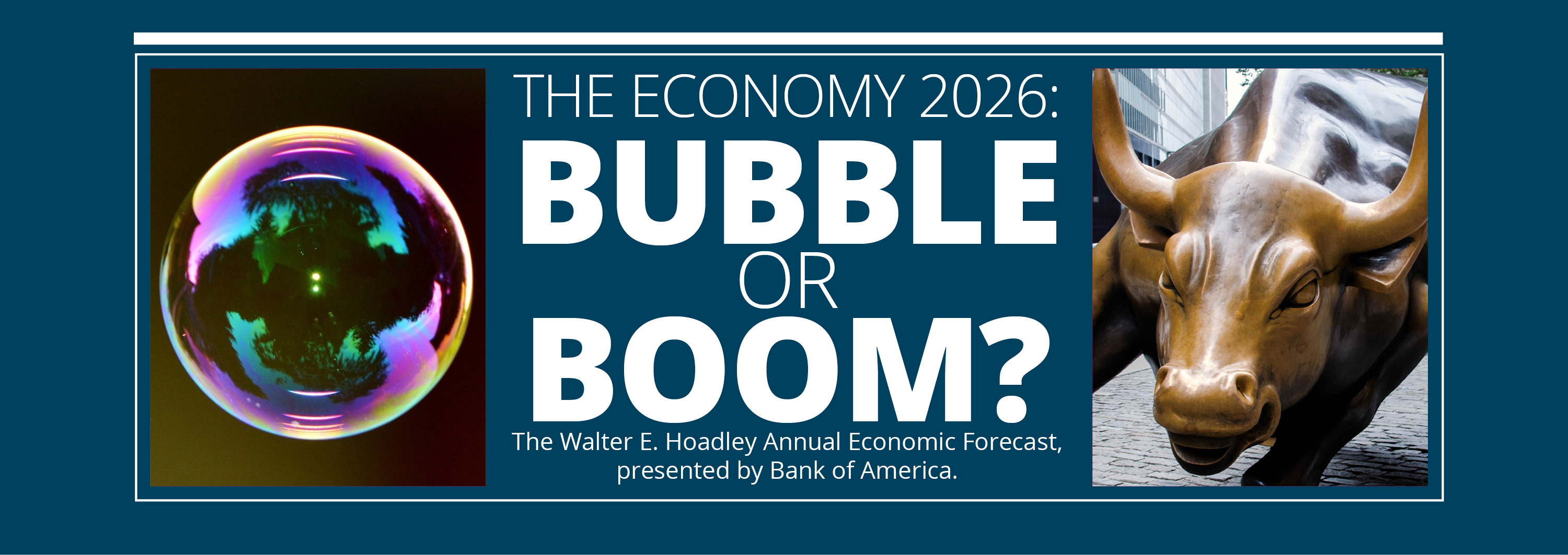 Image - a bubble, a bull, and the program title