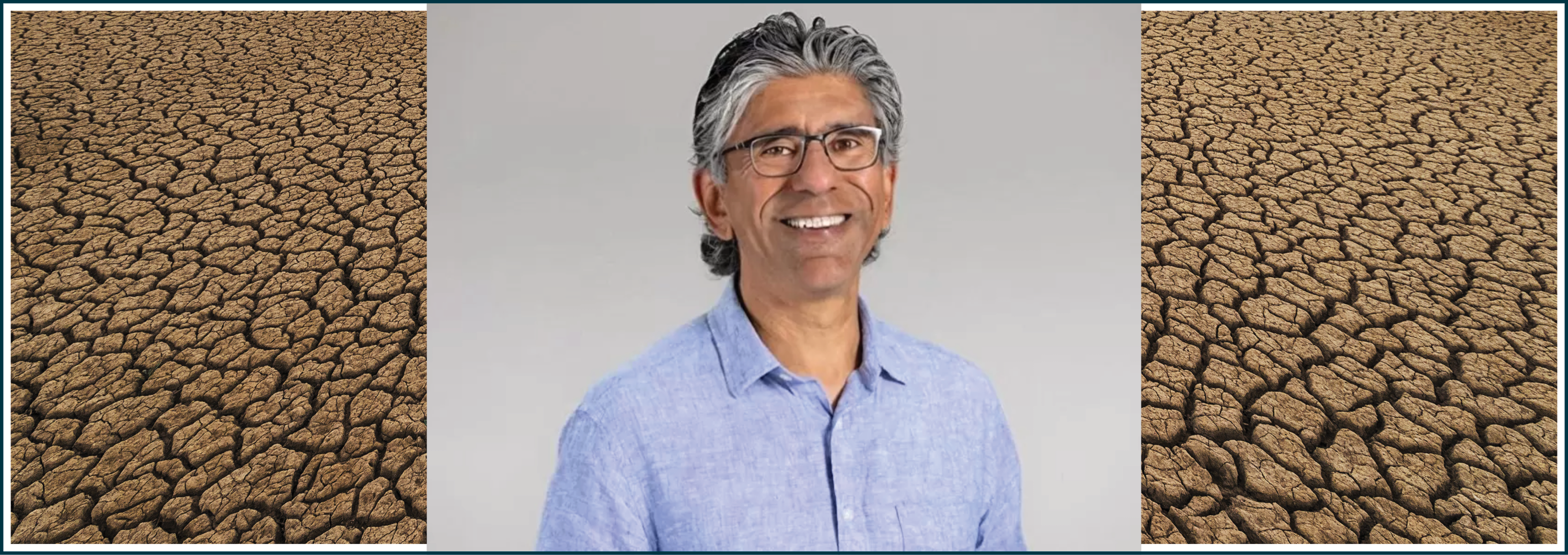 Image - the speaker and background photo of drought