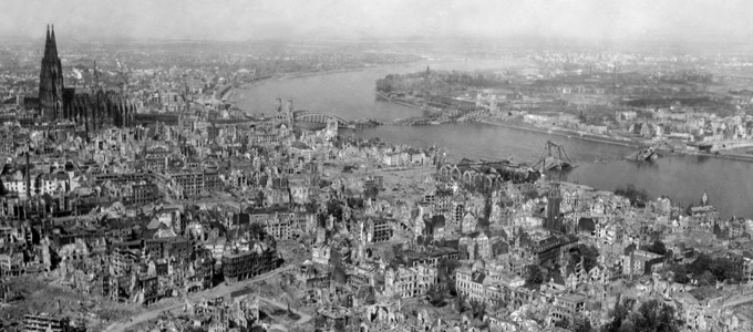 Image - the bombed landscape of Cologne, Germany