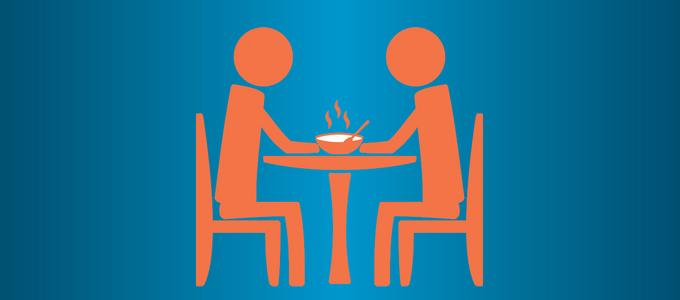Image - two figures on a date