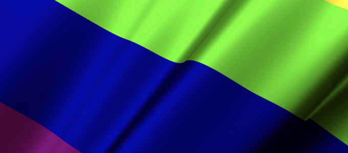 Image - detail of rainbow flag