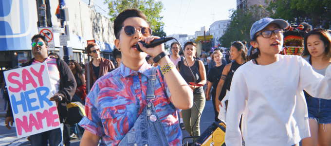 Asian Pacific Islander Equality Northern California: Sammie Ablaza Wills Image - Marchers