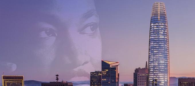 Image - MLK and San Francisco skyline