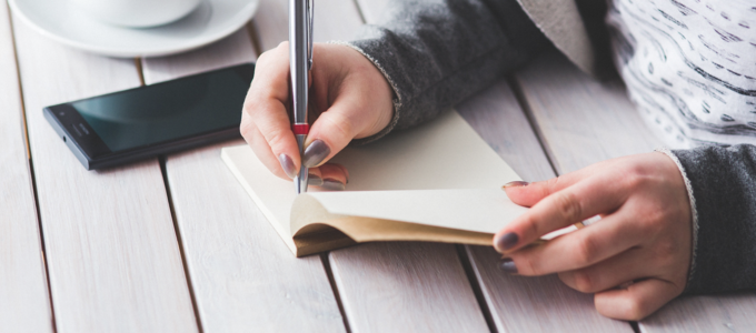 Image - woman writing in book