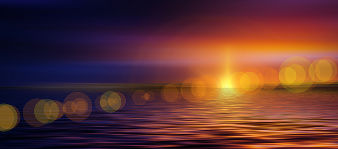 Image - sun over water