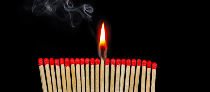 Image - matches against a black background