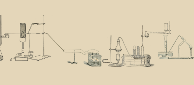 Image - drawing of chemistry equipment
