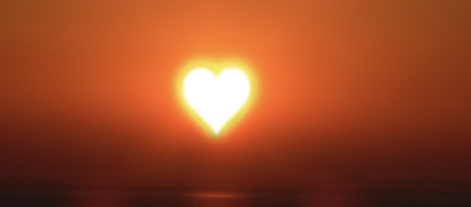 Image - heart-shaped sun