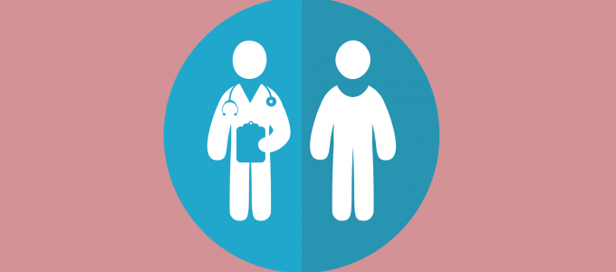 Image - icon of doctor and patient