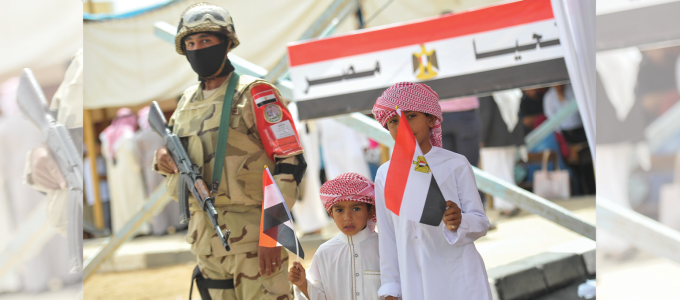 Image - soldier and two children