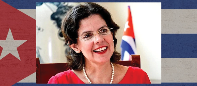 Image - Lianys Torres Rivera and Cuban flag