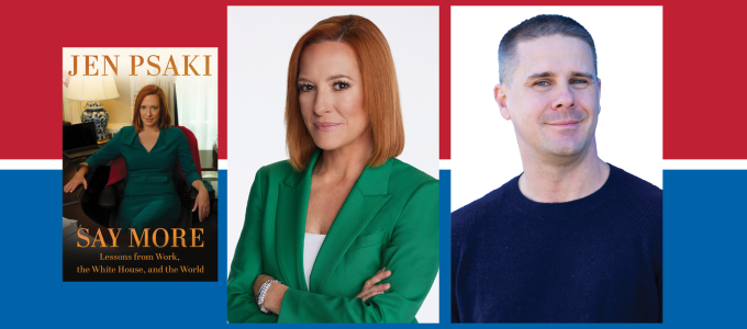 Image - Jen Psaki and Dan Pfeiffer and Psaki's book cover