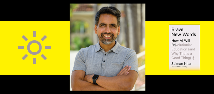 Image - Sal Khan and book cover