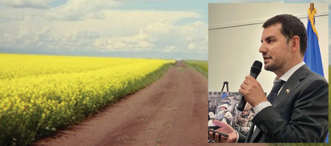 Image - the speaker and a road through fields
