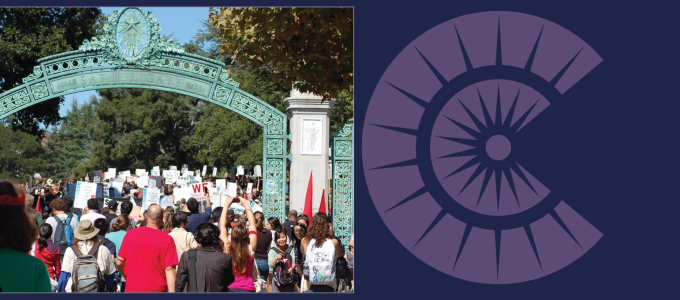 Image - students at UC Berkeley gate