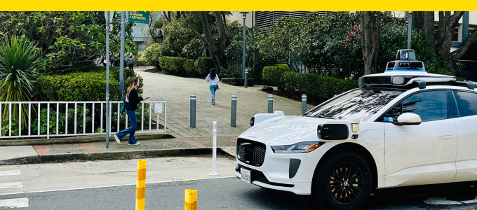 Image - self-driving car on San Francisco street