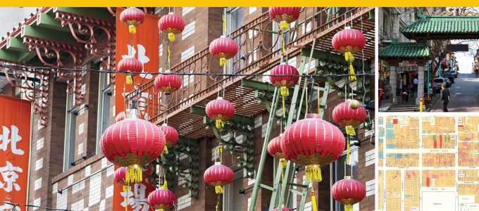 Image - scenes from San Francisco Chinatown and a map