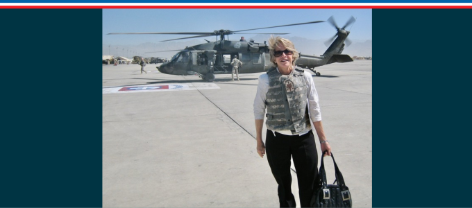 Image - the speaker with military helicopter in background