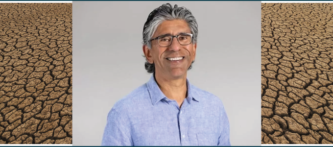 Image - the speaker and background photo of drought