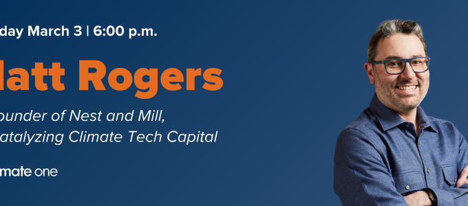 Image - the speaker and event details