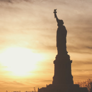 Image - the Statue of LIberty at sunset