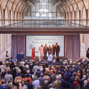 Commonwealth Club 2019 Annual Gala Image - Gala crowd at Ferry Building