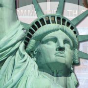 Image - Statue of Liberty in front of Commonwealth Club building