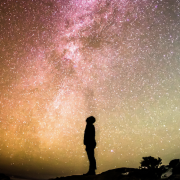 Fear of a Black Universe Image - human viewing Milky Way