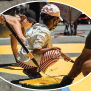 How to Raise Civically Engaged Children Image - girl painting the street