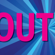 Celebrate National Coming Out Day with Pixar's 'Out' Image - the word "Out" against blue background