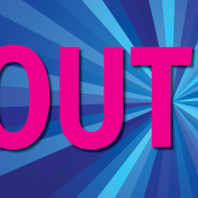 Image - the word "Out" against blue background