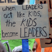 Youth Citizens’ Climate Forum Image - signs at climate demonstration