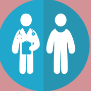 Image - icon of doctor and patient