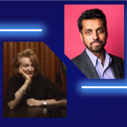 Wajahat Ali with Krista Tippett Image - Krista Tippett and Wajahat Ali