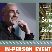 Arthur C. Brooks: Finding Success, Happiness and Purpose Later in Life Image - speaker photo plus book cover