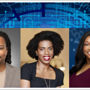 Image - the speakers and a digital backdrop