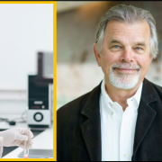 Image - the speaker and two scientists