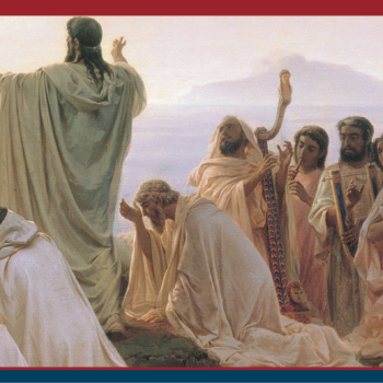 Image - public domain painting of Pythagoreans and photo of the speaker