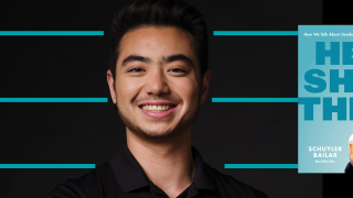 Image - Schuyler Bailar and his book cover